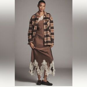 Anthropologie Avec Les Filles Oversized Plaid Wool Blend Shacket, NWT, XL